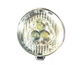 Classic elemes LED-es első kerékpár lámpa 3 LED-el króm-fekete