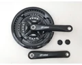 Prowheel alu hajtómű 28/38/48 fogas, 170mm hajtókar hossz, fekete nadrágszárvédővel