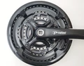Prowheel alu hajtómű 28/38/48 fogas, 170mm hajtókar hossz, fekete nadrágszárvédővel