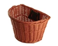 Ridepositive Natural piros rattan kerékpáros első kosár gyorsrögzítővel