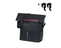 Basil City Shopper csomagtartóra szerelhető táska 1 részes 16l, akasztható-biztosítható mik hooks, fekete