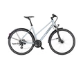 KTM X-Life Track Street női cross kerékpár 24 fokozatú Acera váltó, hidraulikus tárcsafék, ezüst (szürke) 46cm