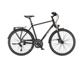 KTM Life 1964 férfi trekking kerékpár, 30 fokozatú Deore XT váltó, tárcsafék, matt fekete 51cm