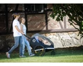 Hamax Traveller gyermek szállító utánfutó, 2gyermeknek, 47kg terh., időjárás álló boritás, kék/szürke