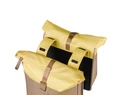Basil Vive Double Pannier csomagtartóra szerelhető MIK táska 2 részes 35 l, homokszínű/sárga