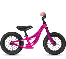 Kellys KITE futóbicikli alu váz, csapágyazott fém kerekű, tömlős, fék nélküli, pink purple