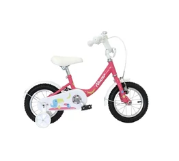 Neuzer BMX 12"-os lány gyerekkerékpár, kontrafékes, sárvédővel, pink/fehér tucan