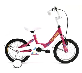 Neuzer BMX 14"-os lányka kontrafékes gyerekkerékpár sárvédővel, pink/sárga