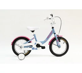 Neuzer BMX 14"-os lányka gyerekkerékpár, kontrafékes, sárvédővel, világoskék/pink