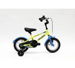 Neuzer BMX 14&quot;-os fiú gyerekkerékpár, kontrafékes, sárvédővel, sárga-fekete/kék