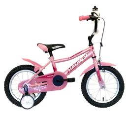 Hauser Puma 14"-os gyerekkerékpár kontrás, világospink