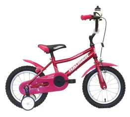 Hauser Puma 14"-os gyerekkerékpár kontrás, sötétpink