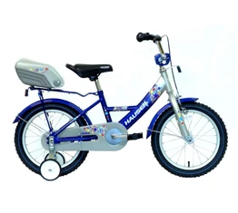 Hauser Swan 16"-os gyerek kerékpár kontrafékes, ezüst/kék színrefújt sárvédők+doboz