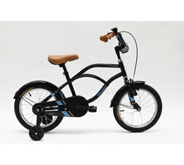 Neuzer Cruiser 16"-os gyerekkerékpár, fiú, kontrás,fekete/kék-barna