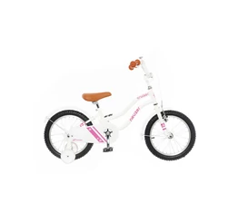 Neuzer Cruiser 16"-os gyerekkerékpár, fehér/pink kontrás