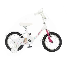 Neuzer 16"-os kontrafékes gyerek kerékpár lányka fehér/pink hercegnős