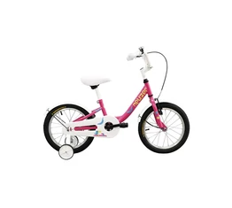 Neuzer 16"-os kontrafékes gyerek kerékpár lányka pink/sárga tucan matricával
