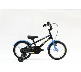 Neuzer 16"-os kontrafékes gyerek kerékpár fiú fekete/sárga/kék