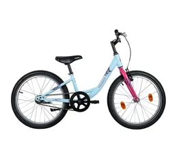 Neuzer Cindy 20"-os lányka gyerekkerékpár kontrafékkel babyblue-pink színben extra alacsony átlépésű vázzal