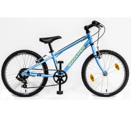 Csepel Woodlands 20"-os gyerek kerékpár alumínium vázzal, 6 fokozatú Shimano váltó, matt kék