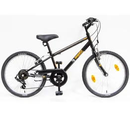 Csepel Mustang 20&quot; fiú gyermek kerékpár, 6 fokozatú váltó, fekete/narancs