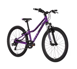 Kellys Kiter 50 Purple 24&quot;-os gyerekkerékpár 8 fokozatú Shimano TX800 váltóval alumínium vázzal és teleszkóppal