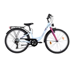 Neuzer Cindy City 24&quot;-os gyermek kerékpár lány 7 sebességes babyblue extra alacsony vázzal