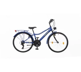 Neuzer Bobby City 24"-os gyerek kerékpár, fiú, 18 seb. Shimano váltó, kék/fekete-sárga