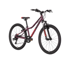Kellys Kiter 50 dark plum 24&quot;-os gyerekkerékpár 8 fokozatú Shimano TX800 váltóval alumínium vázzal és teleszkóppal