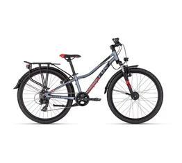 Kellys Kiter 70 Steel Blue 24&quot;-os gyerekkerékpár 7 fokozatú Shimano TY300 váltó alu. váz teleszkóp V-fék