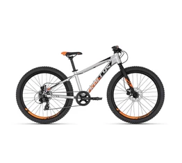 Kellys Marc 70 Silver 24&quot;-os gyerek kerékpár 7 fokozatú Shimano TX váltó, hidraulikus tárcsafék