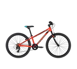Kellys Kiter 30 Neon Orange 24"-os gyerekkerékpár 7 fok. Shimano TY300 váltó, aluminium váz, V-fék,