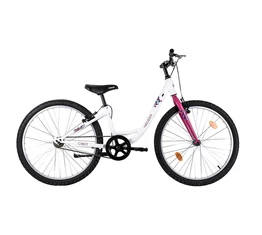 Neuzer Cindy 24"-os gyerek kerékpár, lány 1 sebességes fehér/magenta