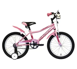 Hauser Puma 18"-os gyerekkerékpár, kontrás, világos rózsaszín