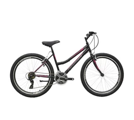 Neuzer Nelson 50 női MTB kerékpár 21 sebességes, duplafalú kerekek, fekete/pink 19"