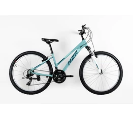 Neuzer Nelson 18 női MTB kerékpár 18 sebességes, teleszkóp, türkiz/zöld 17"