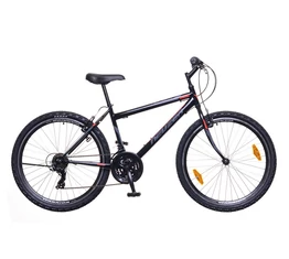 Neuzer Nelson 30 férfi MTB kerékpár 21sebességes, duplafalú kerekek, fekete/szürke-piros 15&quot;