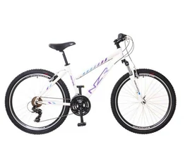 Neuzer Mistral 30 női aluvázas 26-os MTB kerékpár, teleszkóp, 21 sebességes fehér/lila/kék 17"