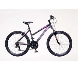 Neuzer Mistral 50 női aluvázas 26-os MTB kerékpár, 21 sebességes, teleszkópos, fekete/fehér/pink 15"