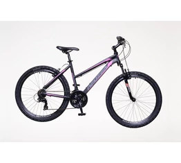 Neuzer Mistral 30 női aluvázas 26-os MTB kerékpár, teleszkóp, 21 sebességes fekete/pink/szürke 18"