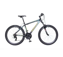 Neuzer Mistral 50 férfi aluvázas 26-os MTB kerékpár, 21 sebességes, teleszkópos, fekete/nar-türkiz 19"