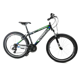 Neuzer Mistral 30 férfi aluvázas 26-os MTB kerékpár, teleszkóp, 21 sebességes matt fekete/zöld-szürke 15"