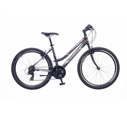 Neuzer Mistral 30 női aluvázas 26-os MTB kerékpár, teleszkóp, 21 sebességes matt fekete/fehér-rózsaszín 19"
