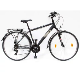 Csepel Traction 100 férfi trekking kerékpár, alumínium váz, 21 fokozat, fekete, 21&quot;