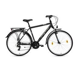 Csepel Traction 100 férfi trekking kerékpár, alumínium váz, 21 fokozat, fekete, 23"