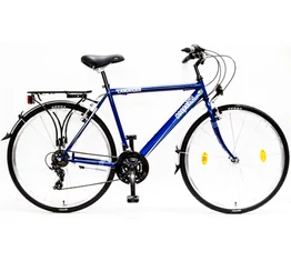 Csepel Landrider férfi trekking kerékpár Shimano RS/TX váltó, duplafalú abroncs, sötétkék 23"