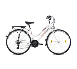 Csepel Landrider női trekking kerékpár Shimano RS/TX váltó, duplafalú abroncs, fehér 19"