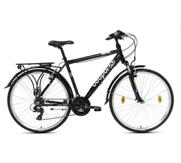 Csepel Traction 100 férfi trekking kerékpár, alumínium váz, 21 fokozat, fekete, 19&quot;