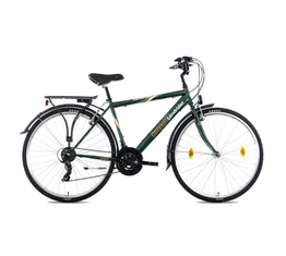 Csepel Landrider férfi trekking kerékpár Shimano RS/TX váltó, duplafalú abroncs, sötétzöld 21"