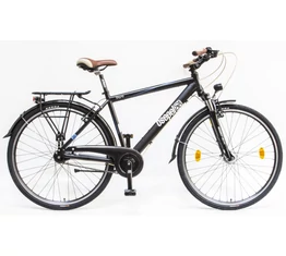 Csepel Signo 28"-os városi kerékpár Shimano Nexus 7 fokozatú agyváltó, férfi, fekete 19"